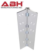 ABH Aluminum Continuous Geared Hinges, Full Mortise, No Inset, Flush Mount, Color Clear, 95" ABH-A110HD-C-095